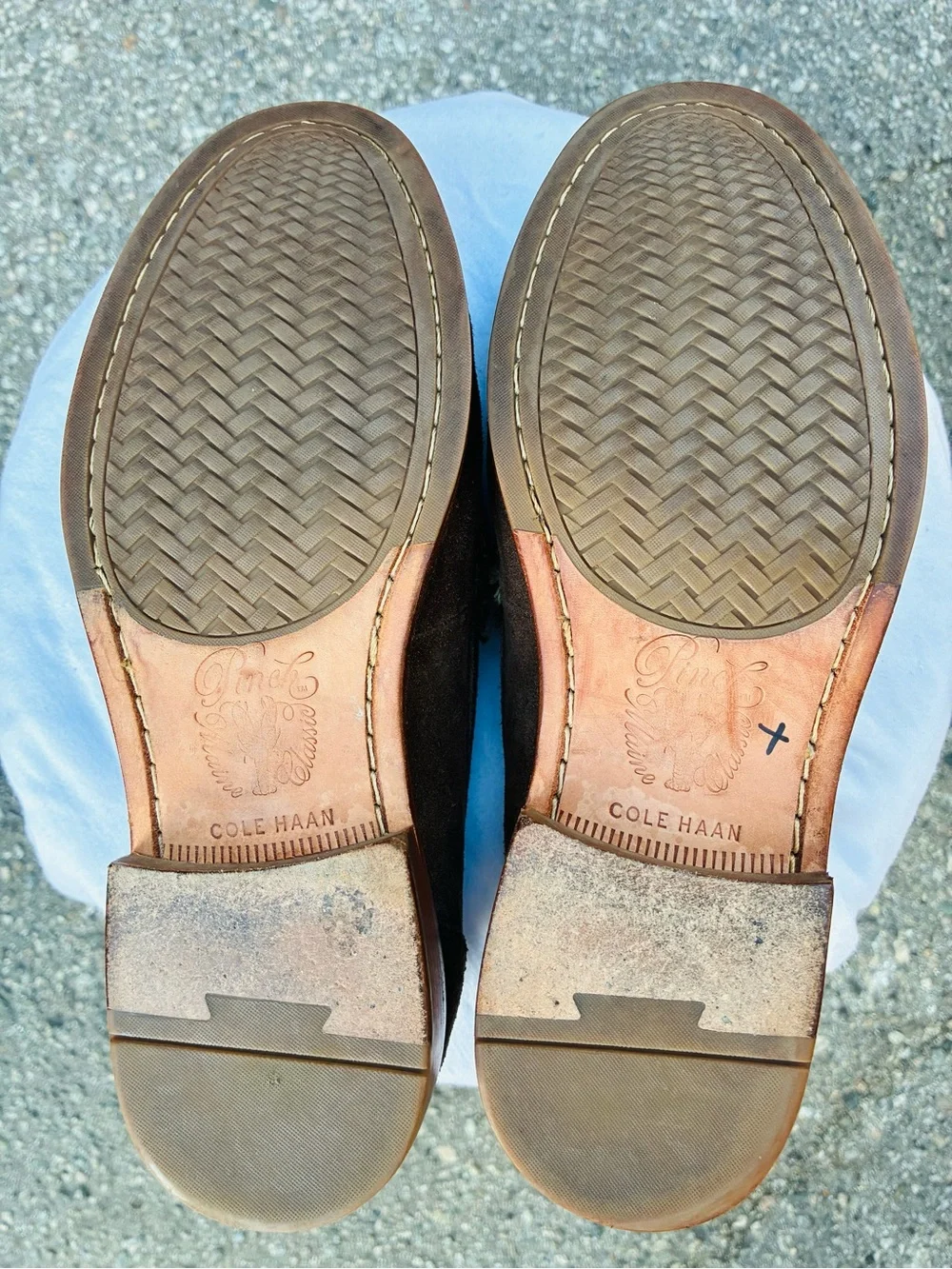 Cole Haan Pinch Brown Suede Penny Loafers, Size 7